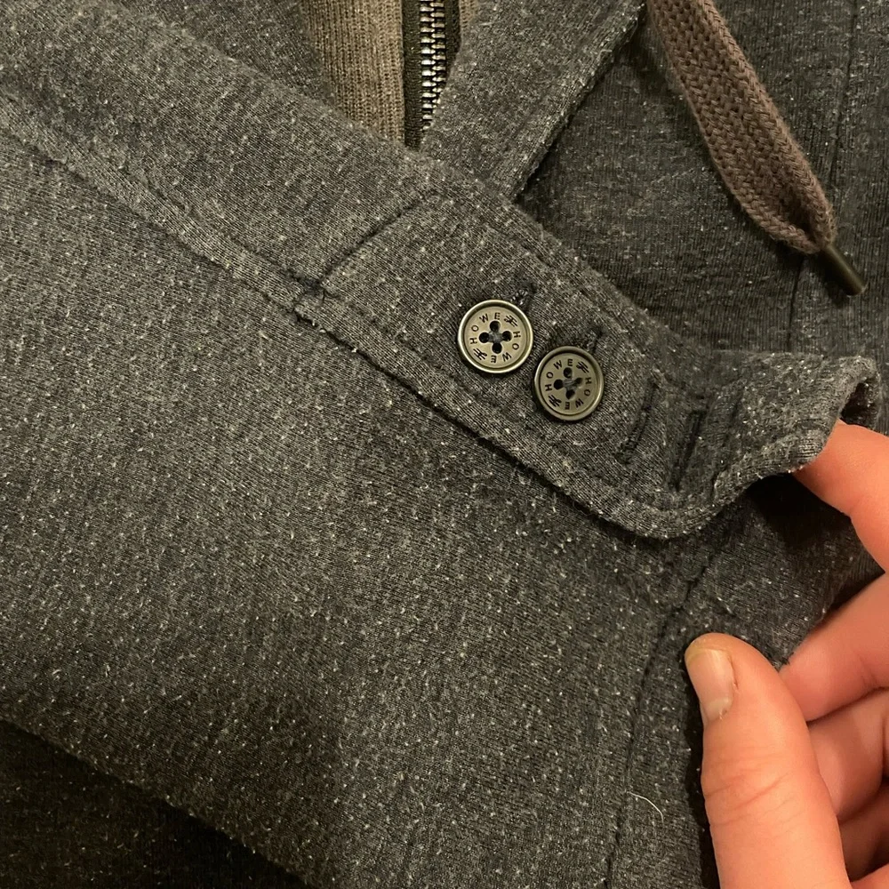 Men’s Navy and Grey Hoodie-Blazer by Howe in Sz L - Picture 6 of 13